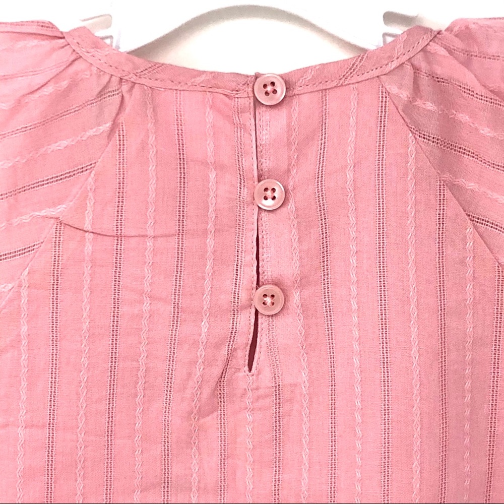 NEW! Gymboree Pink Short Sleeve Top Flutter Sleeve - Picture 5 of 6